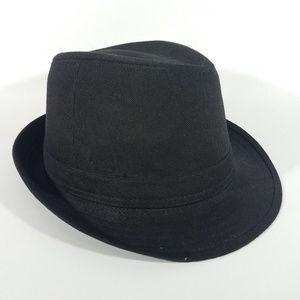 Vintage Stone Black Fedora Hat Sz S/M